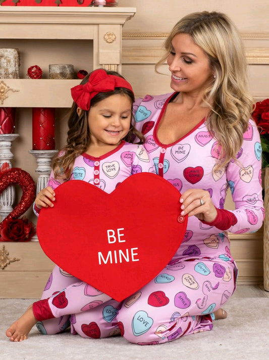 Valentines Day Love Print Casual Home Pajamas