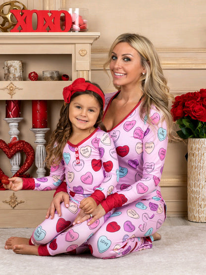 Valentines Day Love Print Casual Home Pajamas