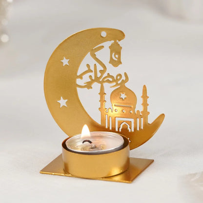 Eid Mubarak Candle Holder Metal Ramadan