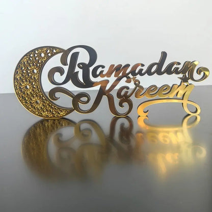 Gold Ramadan Kareem Ornaments Mirror