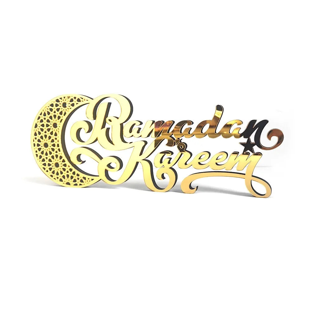 Gold Ramadan Kareem Ornaments Mirror