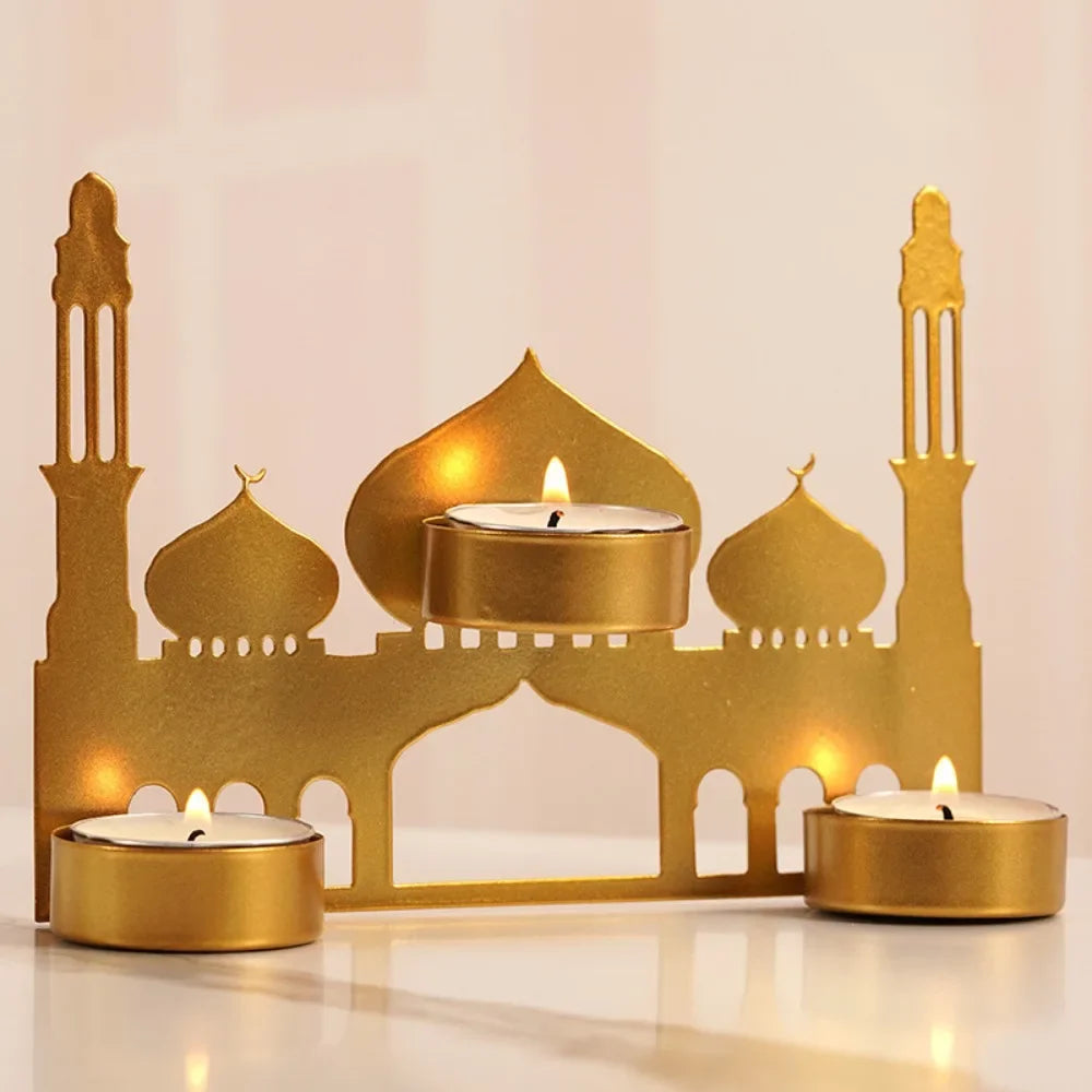 Eid Mubarak Candle Holder Metal Ramadan