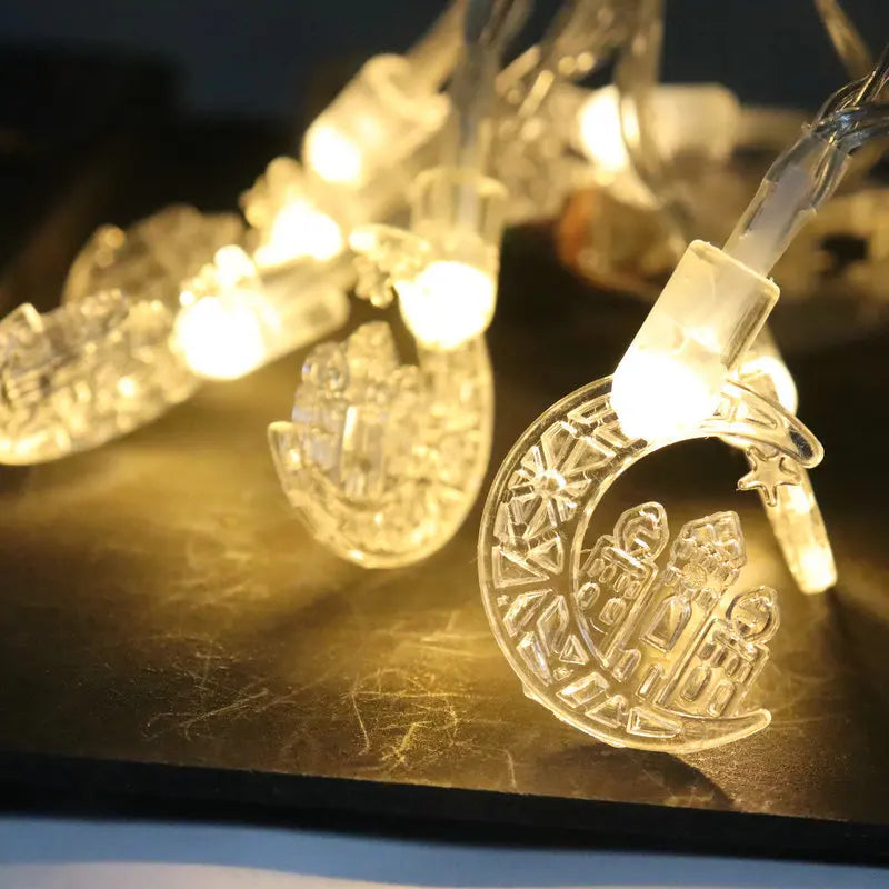 Eid Mubarak Moon Star LED String Light