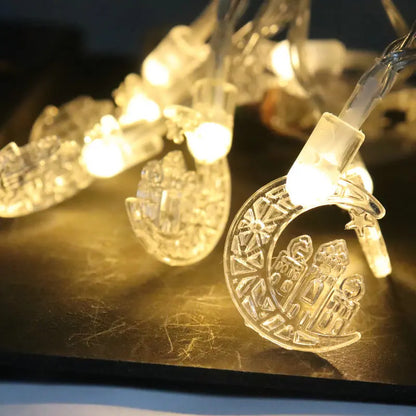 Eid Mubarak Moon Star LED String Light