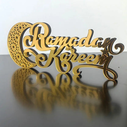 Gold Ramadan Kareem Ornaments Mirror