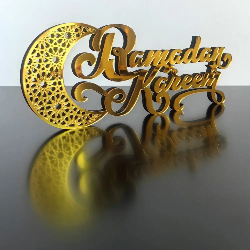 Gold Ramadan Kareem Ornaments Mirror