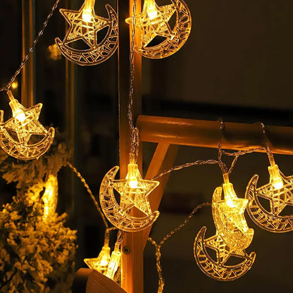 Eid Mubarak Moon Star LED String Light