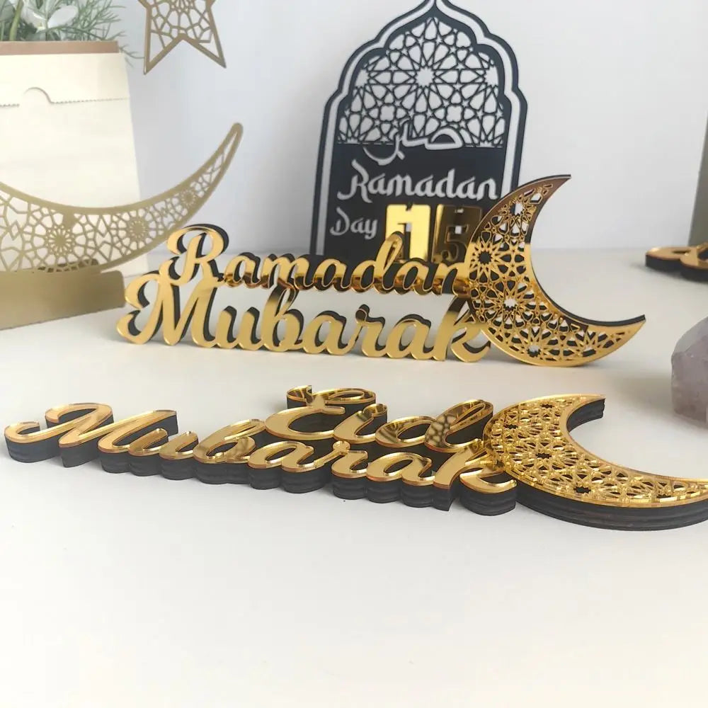 Gold Ramadan Kareem Ornaments Mirror