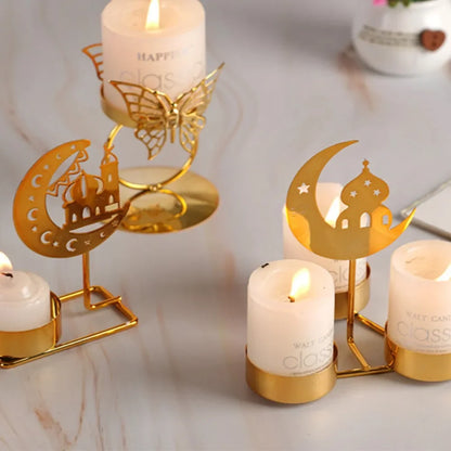 Eid Mubarak Candle Holder Metal Ramadan