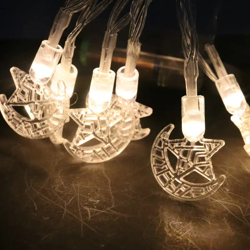 Eid Mubarak Moon Star LED String Light