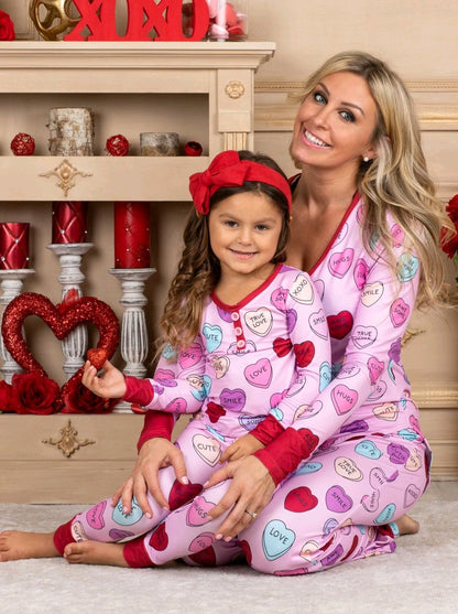 Valentines Day Love Print Casual Home Pajamas