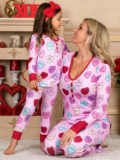 Valentines Day Love Print Casual Home Pajamas